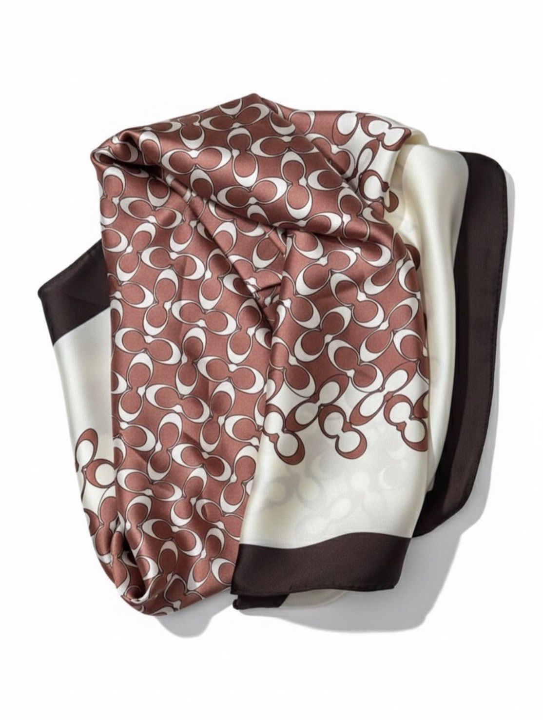 🧣 Coach Mulberry Silk Square Scarf
